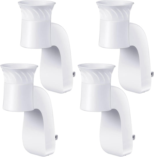 4 Pack Wall Fragrance Plug in Compatible with Bath and Body Works WallFlower Fragrances, ETL Certified, Rotatable, Precise Scent Control Fragrance Diffuser Plug for Home, Office (White)