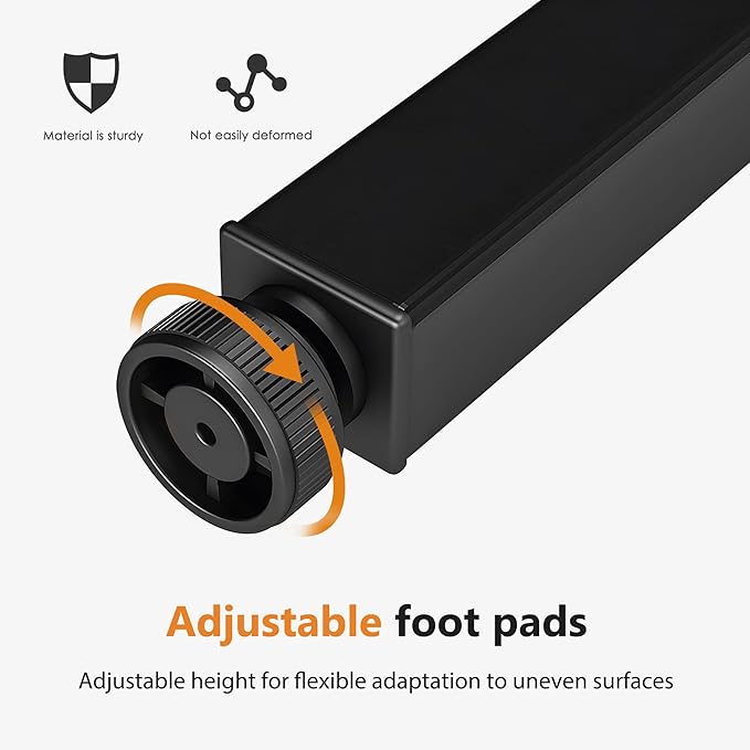 DlandHome Computer Desk Folding Table 39.4 inches Writing Desk for Small Space Study Table Laptop Desk No Assembly Required Teak&Black