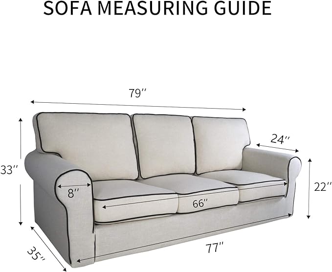 PureFit Reversible Quilted Sofa Cover, Water Resistant Slipcover Furniture Protector, Washable Couch Cover with Non Slip and Elastic Straps for Kids, Dogs, Pets (Oversized Sofa, Sage Green/Ivory)