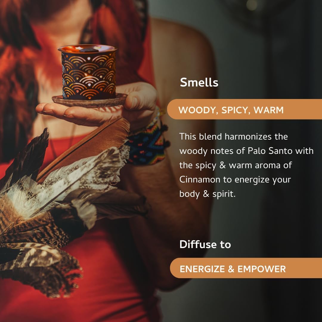 Palo Santo & Cinnamon Smokeless Incense Bricks Refill | 3 x 9 Bricks | Aromatherapy | Smudging | Made with Essential Oils | Natural Air fresheners for Home | Spiritual Meditation Accessories