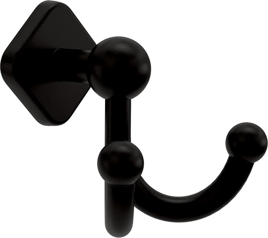 FRANKLIN BRASS Gainesville (1-Pack) Towel Hooks Matte Black Double Bathroom J Hooks Wall Mounted for Robes & Towels Hand Towel Hook Holder Kitchen, Bathroom Accessories GNV35-MB