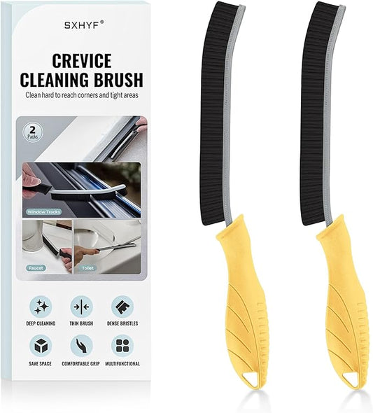 SXhyf Crevice Cleaning Brush - Grout Scrub Brush, House Cleaning Supplies, Gap Cleaning Tools, Home Essentials, Gifts for Women Men, Hard Bristle Crevice Cleaner Brush for Household Use, Bathroom