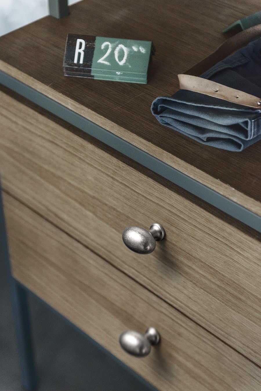 Goo-Ki 1.2 Inch(36MM) Oval Antique Silver Drawer Knobs, Retro Zinc Alloy for Cabinet Knobs for Dresser,6 Packed