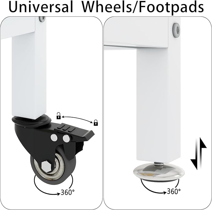 IBUYKE Kitchen Island with 3 Shelves, Island Table for Kitchen with Power Outlet,Kitchen Cart with Large Worktop,Rolling Bar Cart for Home, Outdoor, Kitchen TMJ024R