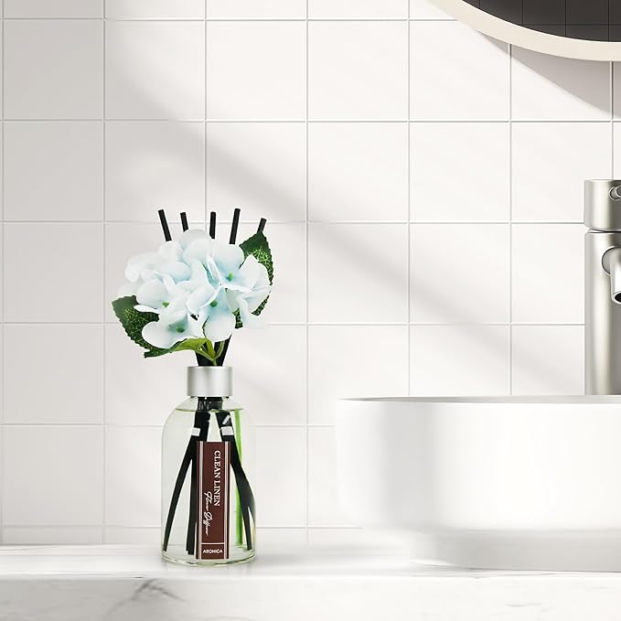 Aronica Clean Linen Reed Diffuser for Bathroom Decor, Room Fresheners for Home Long Lasting, Accesorio Para Hogar, House Registry Idea, Bathroom Smelling Good, Aesthetic Room Decor, Apartment House