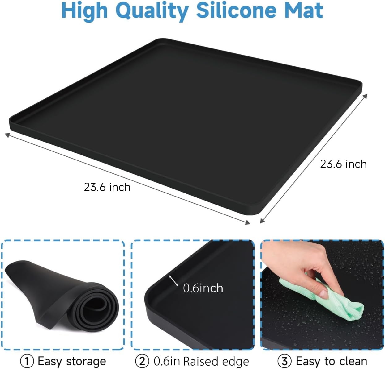 Mini Fridge Mat with 4 Base Raisers (24''x 24'')