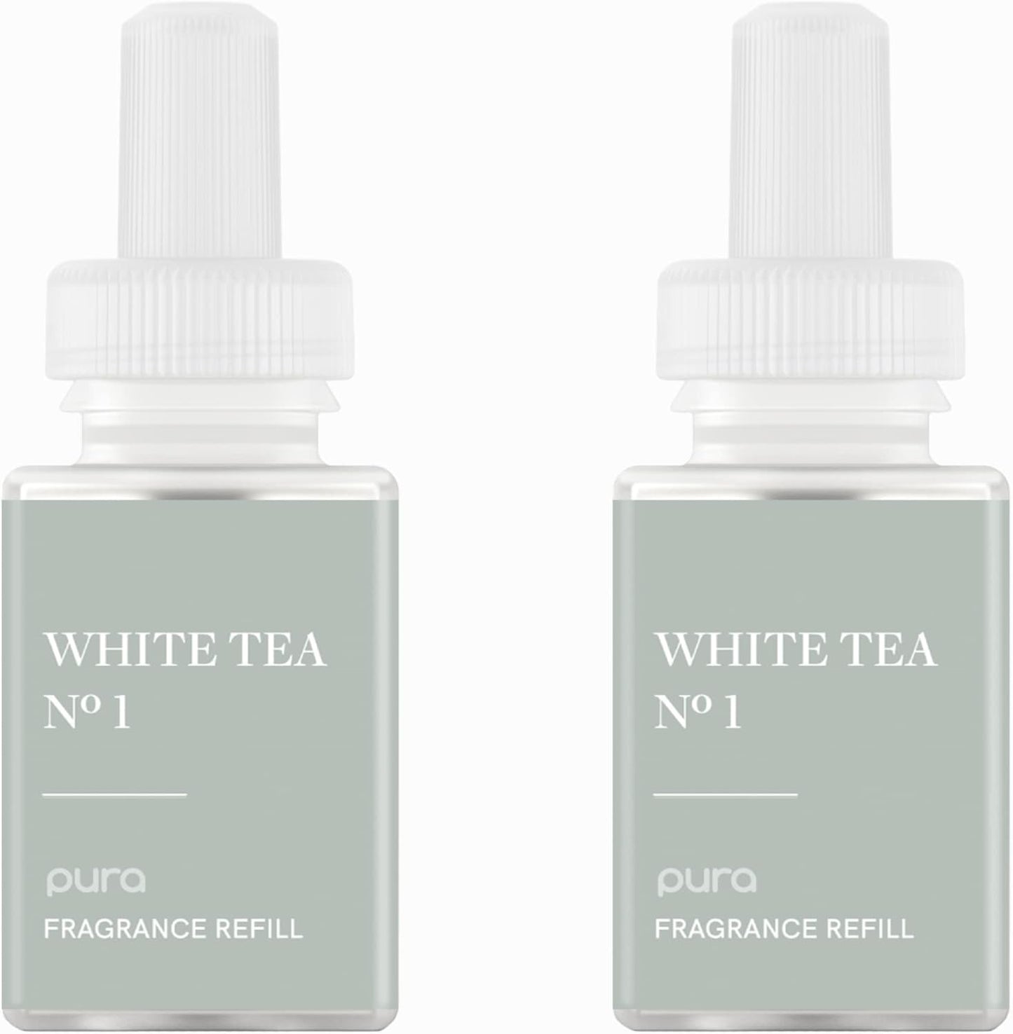 PuraHome Scent Refill - Smart Home Air Diffuser - Up to 120-Hours of Luxury Fragrance per Refill - Home Essential - Clean & Safe Diffuser Fragrance - 2 Pack, White Tea No. 1