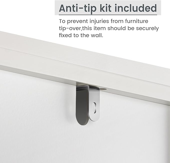 Over The Toilet Storage Cabinet, Above Toilet Bathroom Storage Cabinet with Double Doors and Soft Hinges Over Toilet Storage Shelf Over Toilet Bathroom Organizer (Cream White)