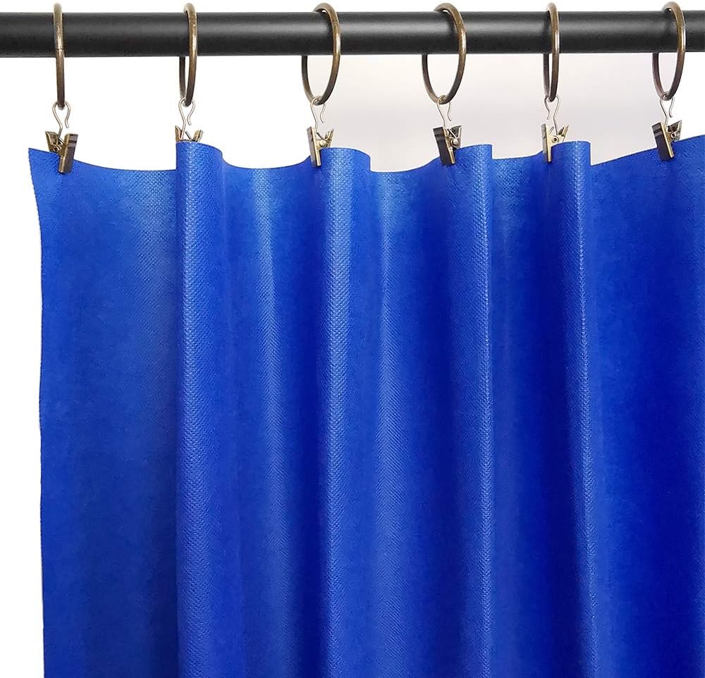 100 Pack Metal Curtain Rings with Clips, Drapery Clips Hooks, Decorative Curtain Rod Clips 1.5 in Interior Diameter, Antique Bronze