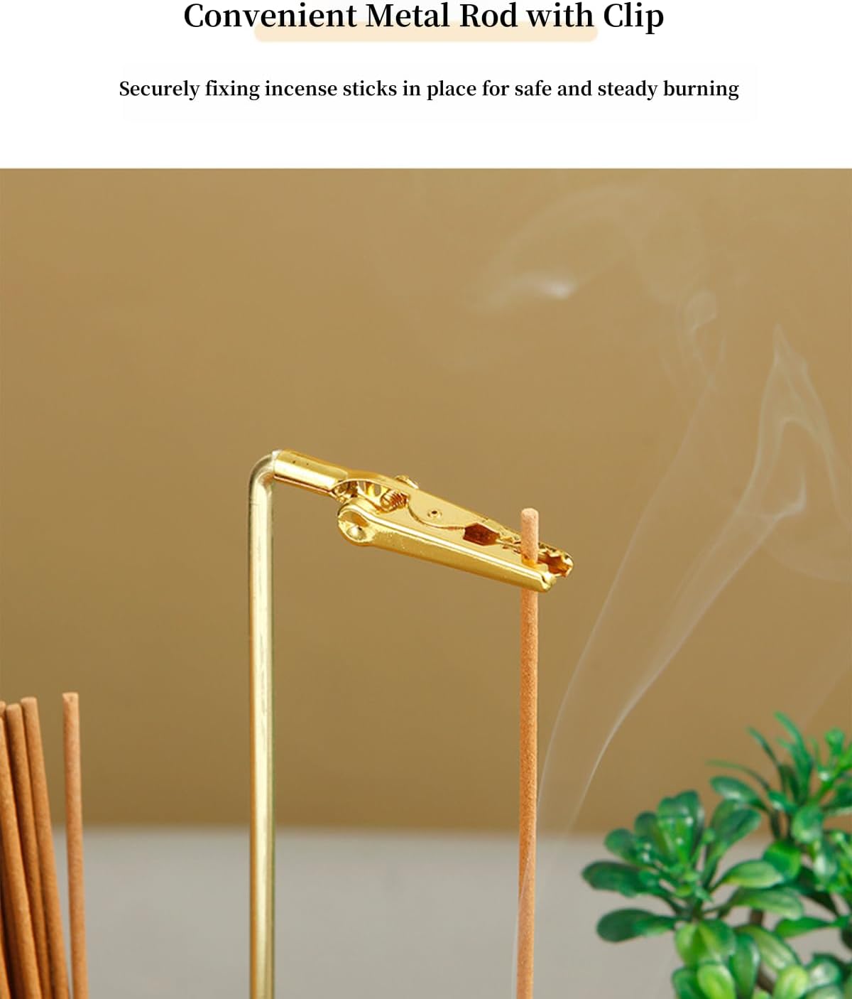 2 in 1 Glass Incense Holder for Sticks with 9-Hole Upright Burner, Ash Catcher, Cleaning Brush & Greeting Card, Meditation & Yoga Accessories,Gift for Home Decor (Dark Base)