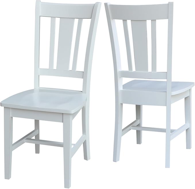 IC INTERNATIONAL CONCEPTS San Remo Splatback Chair, Elegant Dining Room Furniture, Sturdy Wooden Frame, Comfortable Seating, Easy Assembly, Perfect for Home or Office Decor