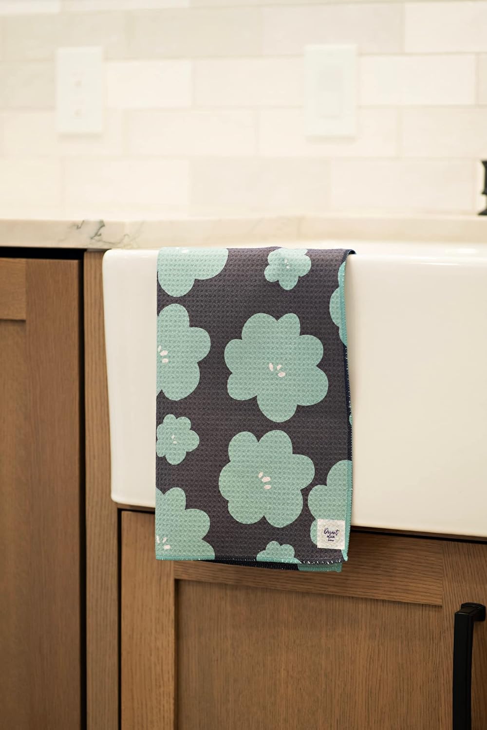 2 Pack Double Sided || Not Your Ordinary Kitchen Towels || Dish Towels || Quick Dry|| Waffle Weave Microfiber || Highly Absorbent || Hanging Hook (Turquoise)