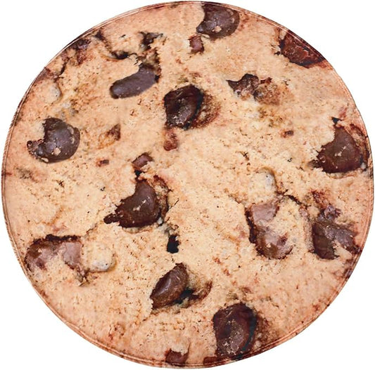 Vessia Giant Cookie Blanket, Realistic Funny Food Blanket for Adults and Kids, 300GSM Soft Chocolate Cookies Throw for Couch, Sofa, Bed, Fun Round Home Decor for All Seasons 60 inches