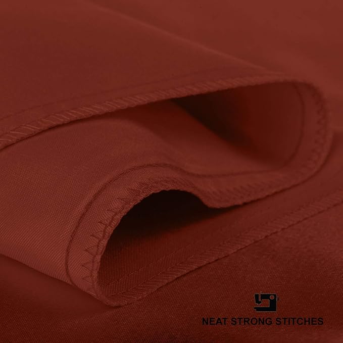 Satin Pillowcase with Zipper, for Hair and Skin Care, Feels Soft and Cool Like a Silk Pillowcase, Satin Pillow Cases 2 Pack, Slik Pillow Cover, Rust - Standard Size, Set of 2