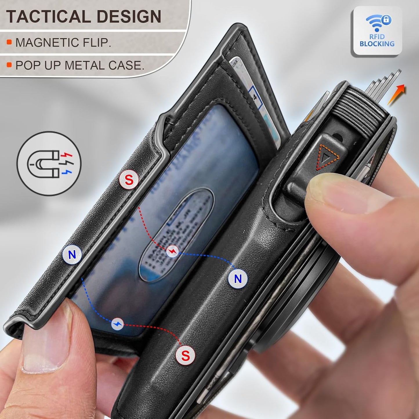 BULLIANT Men Airtag Wallet,Slim Front Pocket Wallet Money Clip for Men Gift 3.8"x2.7",Pop-up Access