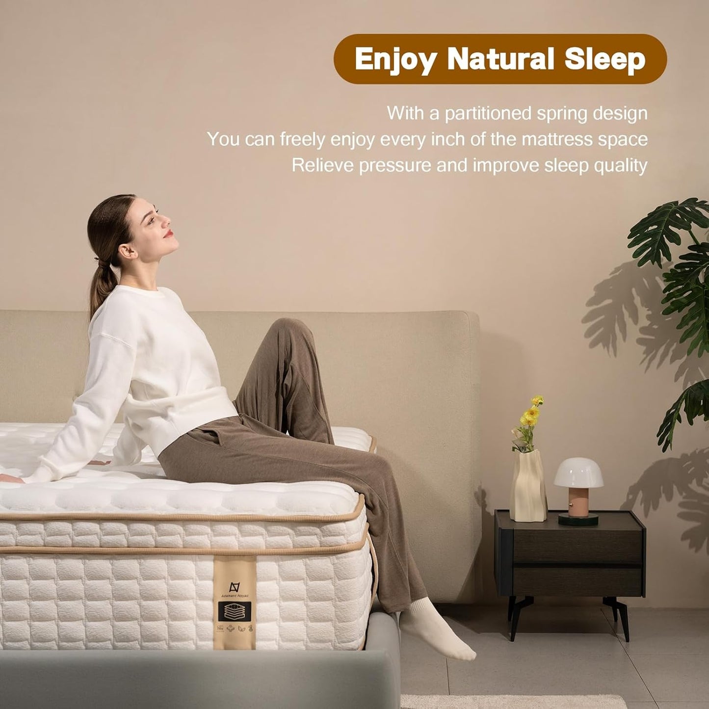 King Mattress,14 Inch King Size Hybrid Mattress in a Box,Medium Firm King Size Mattress Memory Foam,with Individual Pocket Spring for Motion Isolation & Silent Sleep & Pressure Relief, CertiPUR-US
