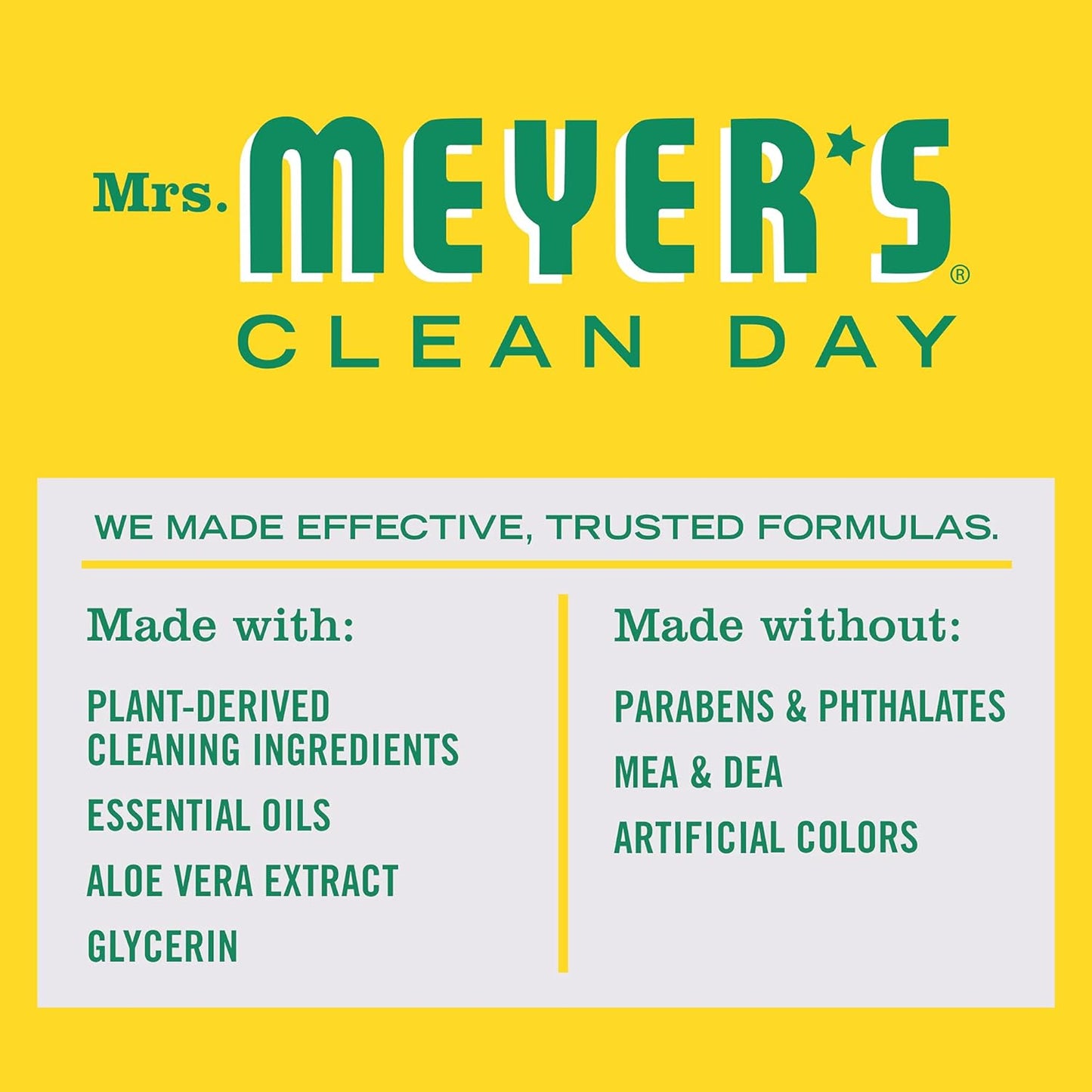 MRS. MEYER'S CLEAN DAY Liquid Dish Soap, Cruelty Free Formula, Honeysuckle Scent, 16 oz- Pack of 6