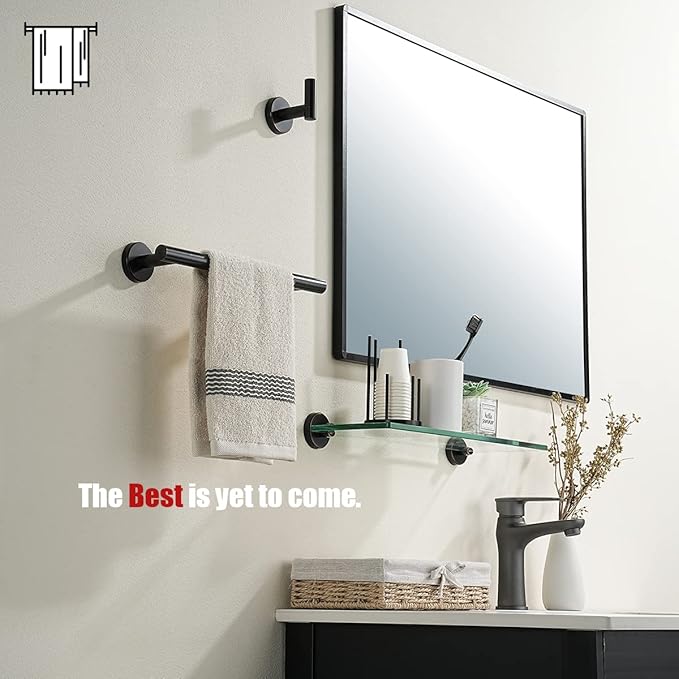 JQK Oil Rubbed Bronze Towel Bar, 12 Inch 304 Stainless Steel Thicken 0.8mm Towel Rack Bathroom, Towel Holder Wall Mount, Useable Length 9 Inch, TB110L9-ORB