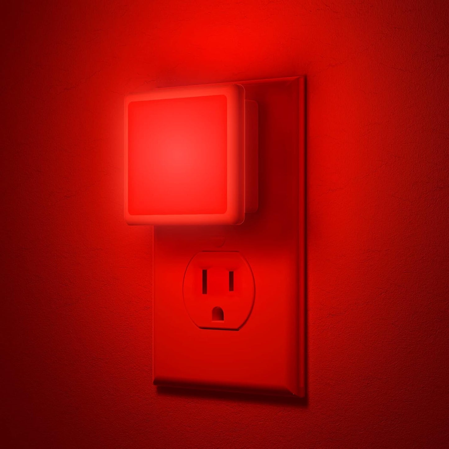 JandCase Red Night Light, Red NightLight[2 Pack],0.3W LED Night Light with Auto Light Sensor,Night Lamp Plug into Wall for Bedroom,Corridor,Hallway,Non-dimmable