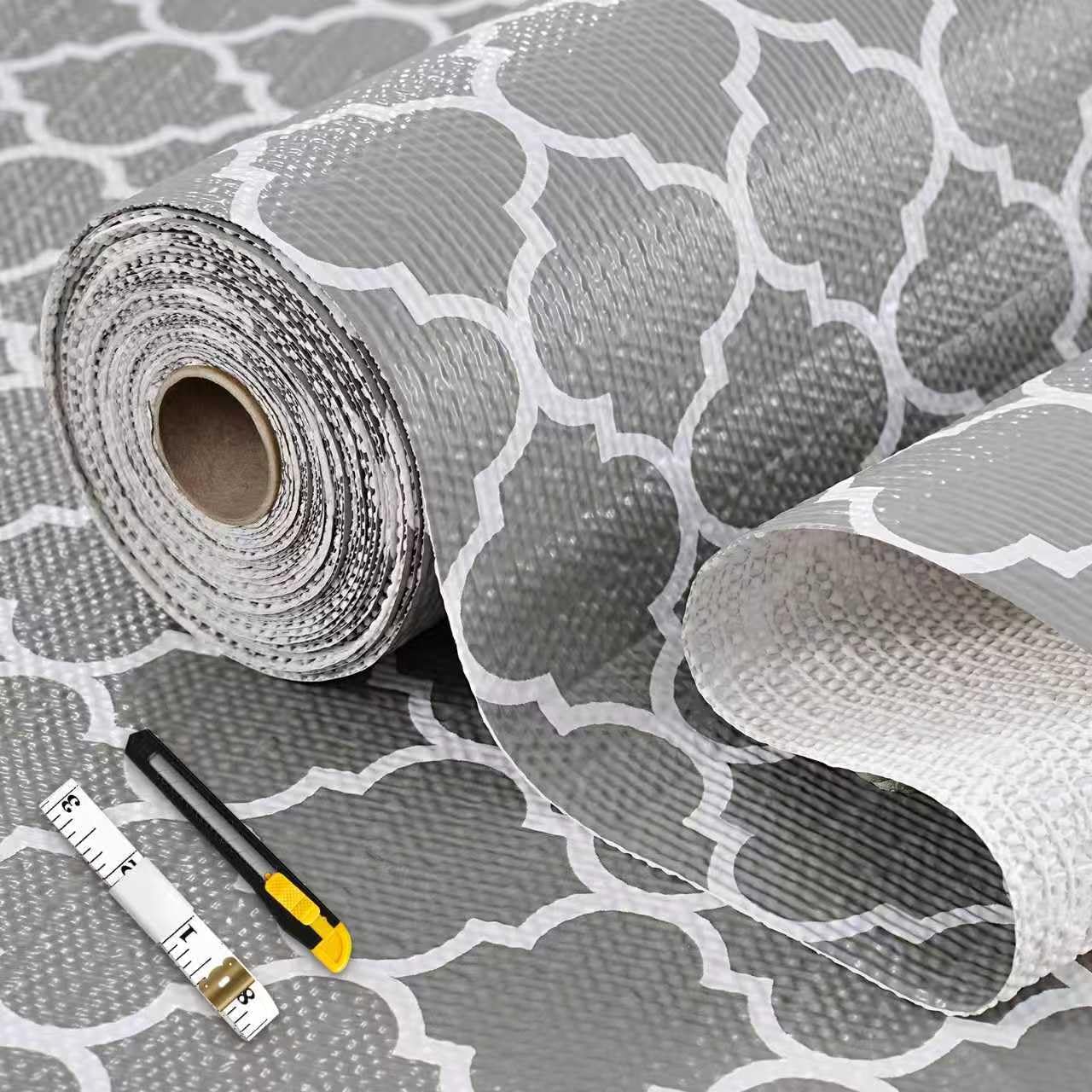 Drawer and Shelf Liner, Non-Adhesive Kitchen Cabinet Liners, Non Slip Shelf Paper Waterproof Washable Thickened for Dresser Pantry Shelve Bathroom Protector