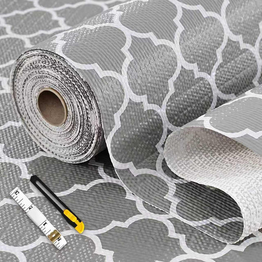 Drawer and Shelf Liner, Non-Adhesive Kitchen Cabinet Liners, Non Slip Shelf Paper Waterproof Washable Thickened for Dresser Pantry Shelve Bathroom Protector