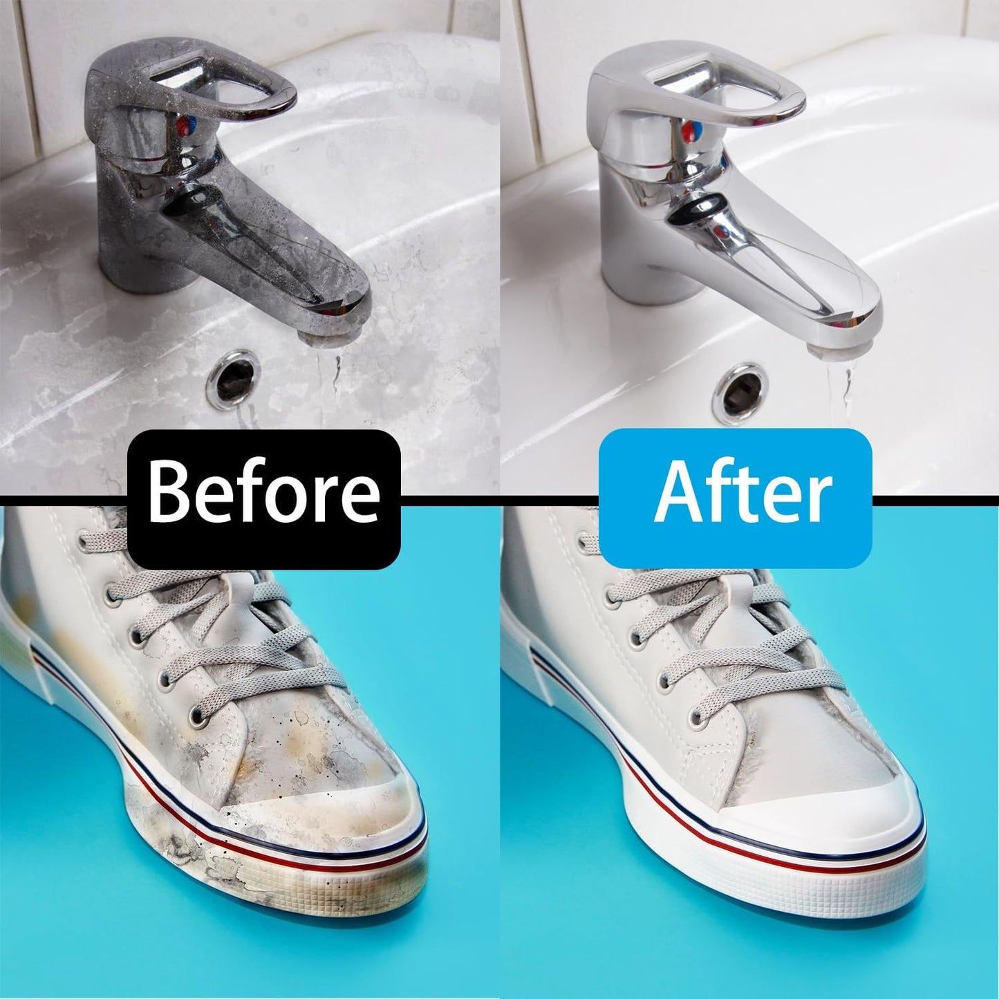 Magic Sponge Erasers, 50 Pack 2X Density Stronger Melamine Sponge Foam Pads, Multi-Functional Household Cleaning Supplies Cleaner for Kitchen, Bathroom, Bathtub, Sink, Wall Cleaner