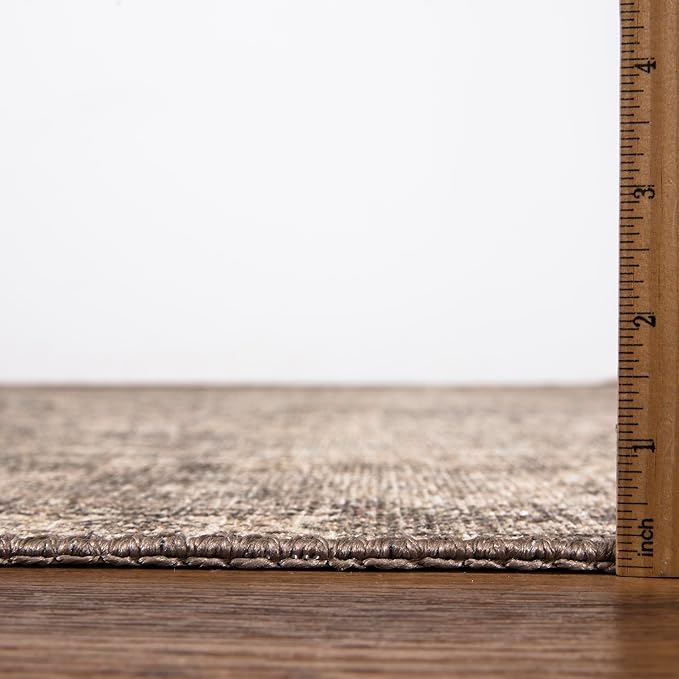 Keen Home Design 2x12 Rug - Machine Washable Runner Rug with Non-Slip Backing, Ideal for Hallway, Entryway, Kitchen, Laundry Room - Vintage, Easy Clean, Durable, Low Pile - (2'6" x 12')