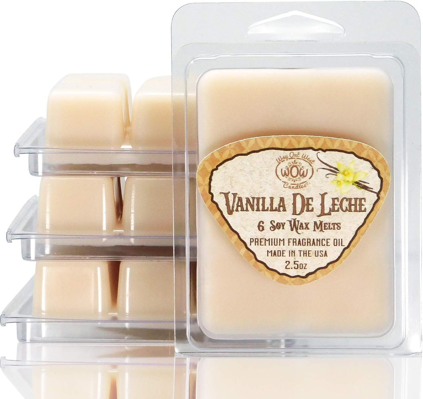 Scented Wax Melts - Highly Fragrant Air Freshener - 4 Pack Set of 6 Melt Cubes (4, Vanilla de Leche)