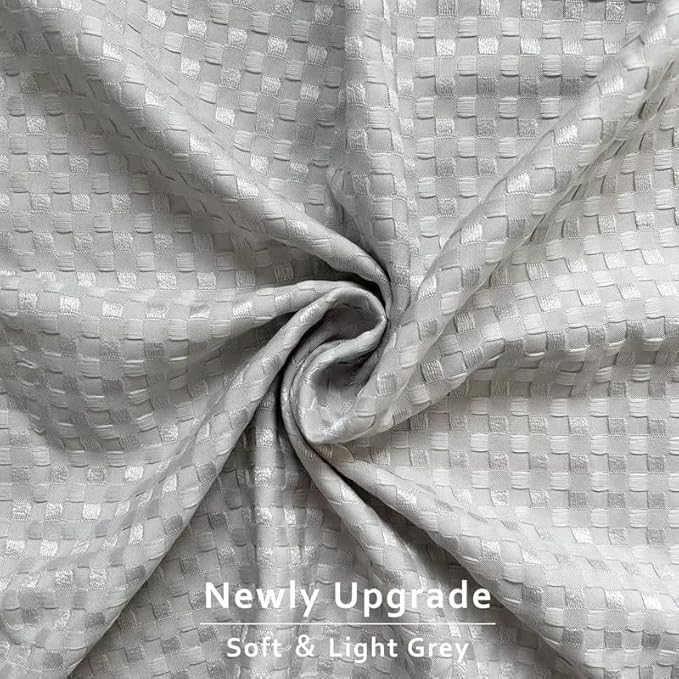 MIYE Pleated Waffle Weave Bed Skirt, Tailored Dust Ruffle 12 Inch Drop Easy Fit, Machine Washable (Light Grey, Full - 12" Drop)