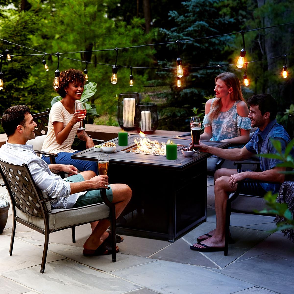 6 Packs 2.75x3.25 Inch Green Pillar Candles, Unscented Dripless Non-Toxic Smokeless Clean Long Lasting Burning Cylinder Candles for St. Patrick's Day Home Dinner Table Power Outage Emergency