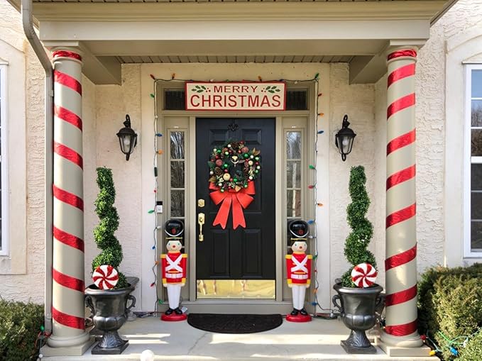 4' Spiral Boxwood Topiary Trees Artificial Outdoor Plants in Plastic Pot Front Porch Plants Set of 2