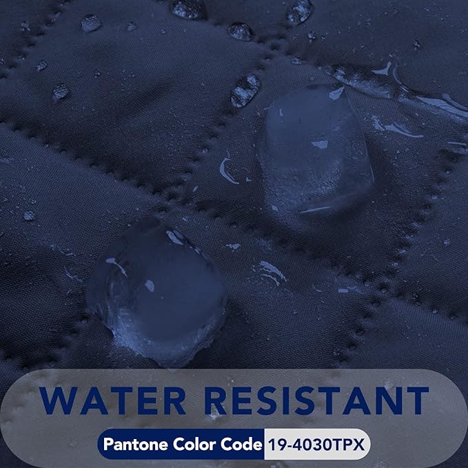 PureFit Reversible Quilted Oversized Recliner Sofa Cover, Water Resistant Furniture Protector, Washable Couch Cover with Elastic Straps for Kids, Pets (Large, Classic Navy/Navy)