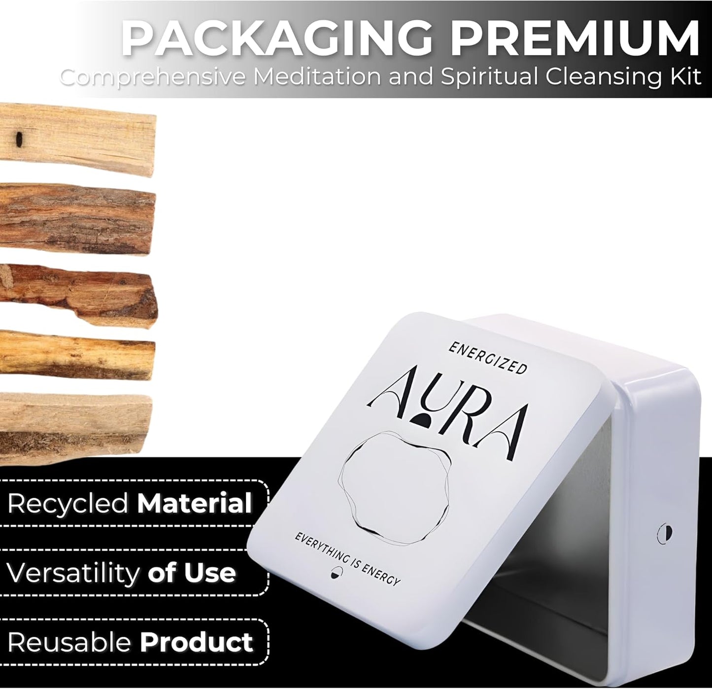 5 Palo Santo Sticks - Palo Santo Holder - Palo Santo Burner - PaloSanto Sticks with Holder - Palosanto Stick - Meditation Accessories