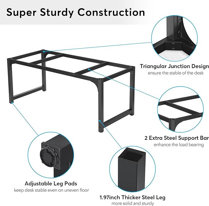 Tribesigns Modern Computer Desk, 70.8 x 31.5 inch Large Office Desk Computer Table Study Writing Desk Workstation for Home Office, Conference Room