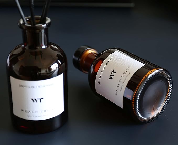 WEALD TRIBE Flower Reed Diffuser Set Neroli Scent for Bathroom Accessories Shelf Decor & Air Fresheners, Sticks Defusers with 4.0 fl oz Essential Oils & Leaves, House Bedroom Office Decor & Gifts