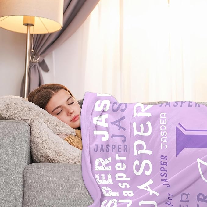 Ship Next Day, Custom Name Blanket - Printed in USA, Personalized Baby Blankets for Girls, Baby Blanket with Name, Ultra-Soft Cozy Fleece Blankets, Gifts for Boys & Girls Kids Teen Girl New Mom