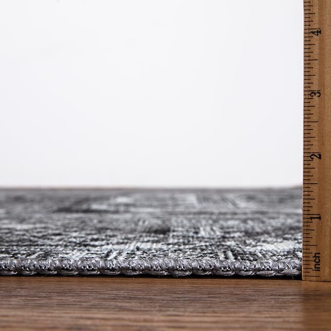 Keen Home Design 9x12 Rug - Machine Washable Area Rug with Non-Slip Backing, Ideal for Living Room, Dining Room, Bedroom - Vintage, Easy Clean, Durable, Low Pile - (9' x 12')