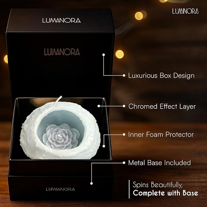 Spiral Cool Decorative Candle, Velas Decorativas, Spiral Melt Light, Spinning Burning, Spinning Gifts Unique Candle, Cool Candles, Soy, Beeswax, Fun Candles Spinner (Bit of Blue - Ocean Scent)