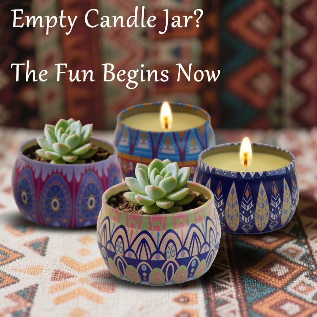 Scented Candles Gifts for Women, 4 Large 4.4 Oz Aromatherapy Candles for Home Scented, 120 Hour Long Burn Soy Wax Candles Set, Jar Candle Great for Holiday, Celebrations, Gift, Yoga