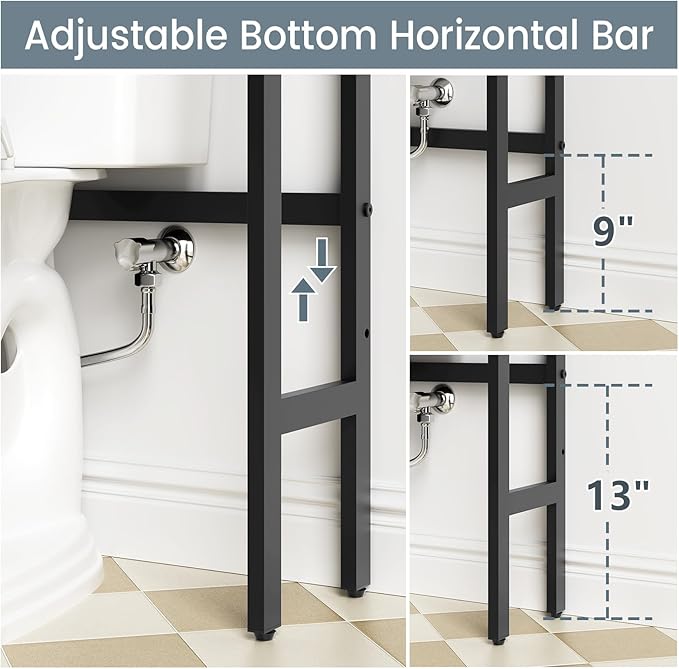 Over The Toilet Storage, Bathroom Storage Cabinet Over Toilet, Above Toilet Storage with Double Doors and Soft Hinges Over Toilet Storage Shelf Over The Toilet Storage Cabinet (Ultramarine)