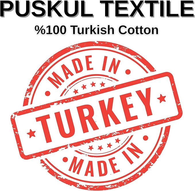 Püskül - Luxury Waffle Towel Set for Bathroom 4 Pieces Beige, Premium Quality Organic 100% Turkish Cotton 2 Hand and 2 Bath Towels Sets, Quick Dry Thin Waffle Towels, Made in Turkiye (Beige)