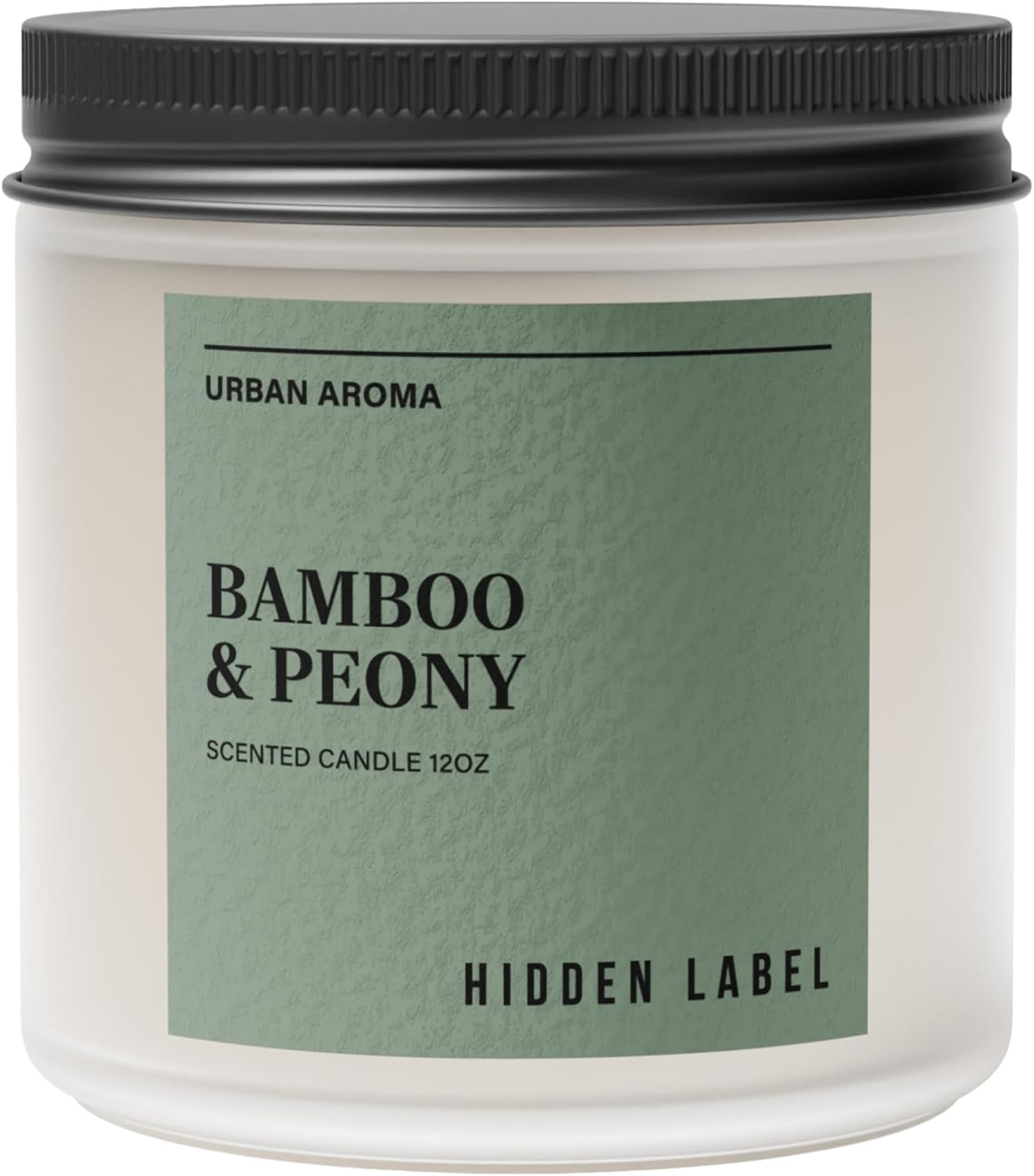 Hidden Label Bamboo Peony Scented Candle, 12oz 2 Wick Natural Soy Non Toxic Candles, Clean Burning Long Lasting Aromatherapy for Home | Gifts | Décor,Premium Scents for Relaxation & Stress Relief