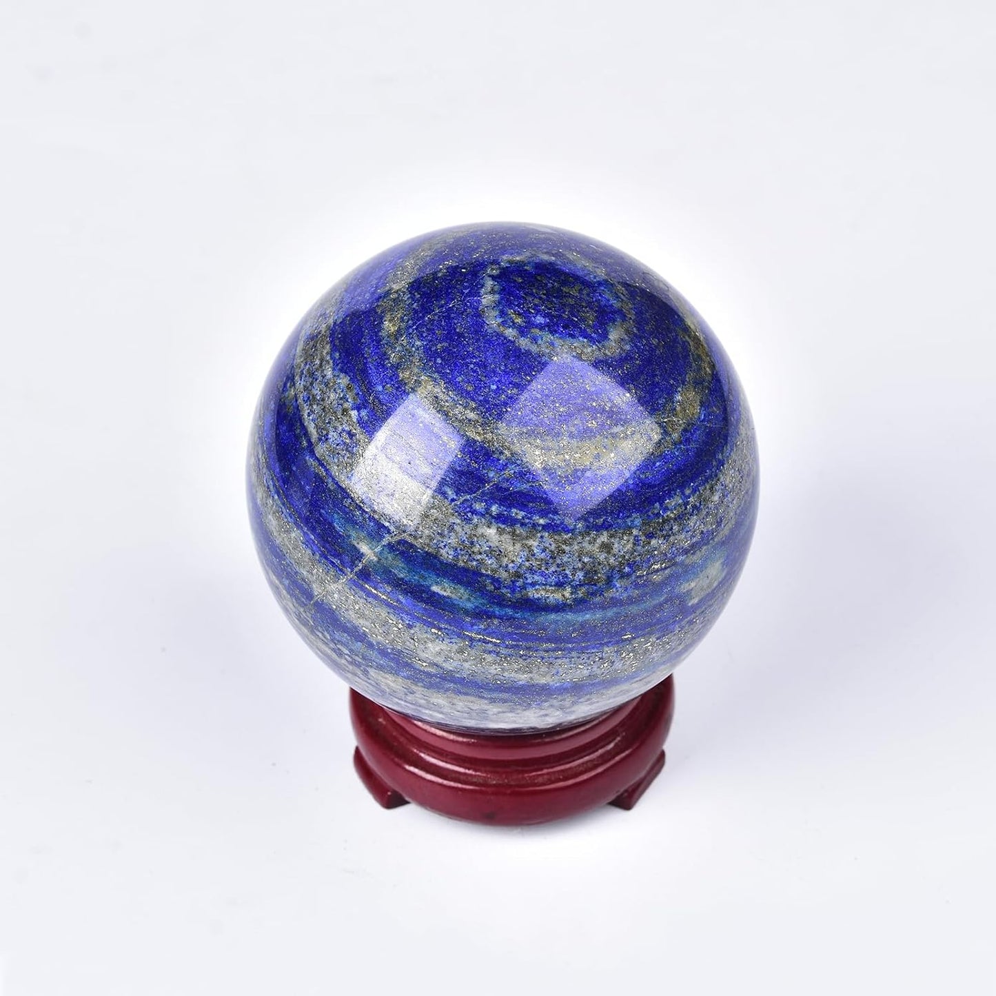 JIC Gem Extra Large Lapis Lazuli Quartz Crystal Sphere,Decorative Crystal Ball Blues Gemstone Sphere for Meditation,Office Table Decorations 100-110mm