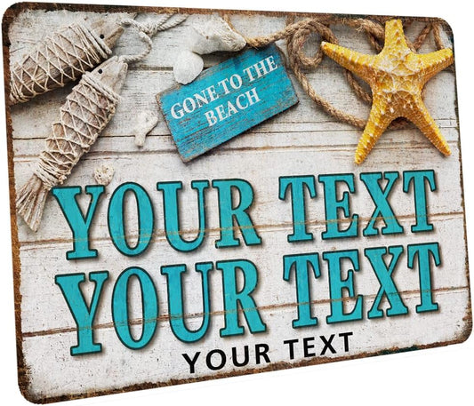 Custom Beach Sign Your Text Here Beach House Beachtown Seaside Gone to the Beach Nautical 208122002018