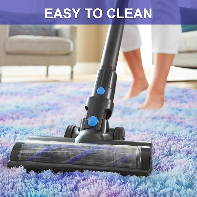 Ophanie Rainbow Purple Mermaid Rugs for Living Room 5x8, Fluffy Shag Fuzzy Plush Soft Carpets, Floor Shaggy Area Rugs for Bedroom, Carpet for Kids Girls Dorm Nursery Home Decor Aesthetic