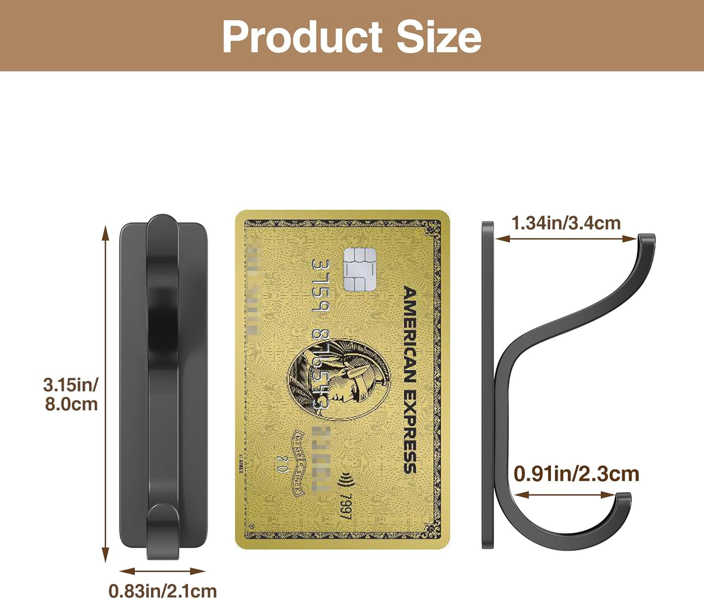 pickpiff Adhesive Wall Coat Hooks - Heavy Duty Stick-On Door Hanger, Black Metal Hook for Hanging Towel,Purse, Robe, Backpack, Jacket, Clothes - for Bathroom,Dorm, Closet, Kitchen - 4 Pack