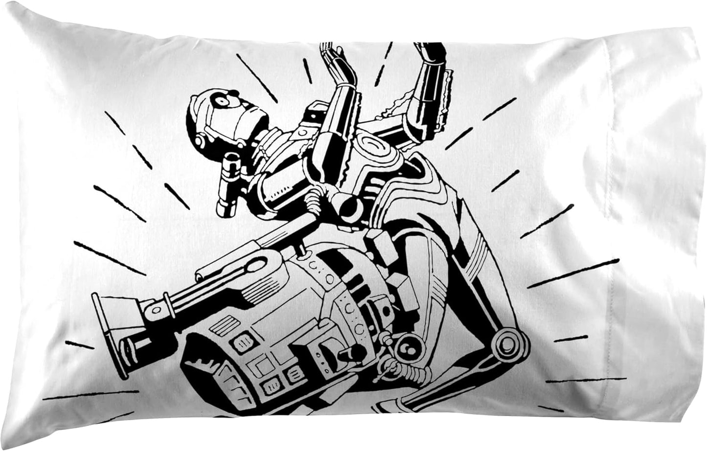 Jay Franco Kids Sheet Set with Fitted, Flat Sheets & Pillow Cover - Ultra-Soft Bedding with Pillowcase for Room Decor, White - Star Wars, 4 Piece Full