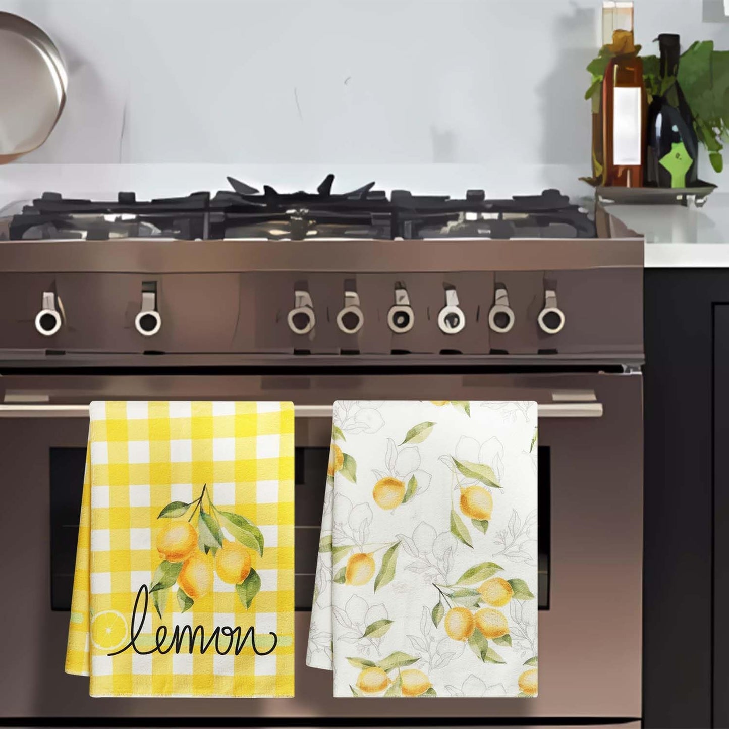 Summer Kitchen Towels Lemon Kitchen Towels Lemon Kitchen Decor Kitchen Hand Towels Decorative, 18×26 Inch