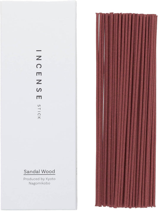 Kyoto Sandalwood Incense Sticks - Japanese Temple Aroma, Ideal for Relaxation & Meditation, Approx. 60 Sticks (0.044 Pounds) - Premium Quality Incense for Spiritual & Home Use incienso Nagomikobo