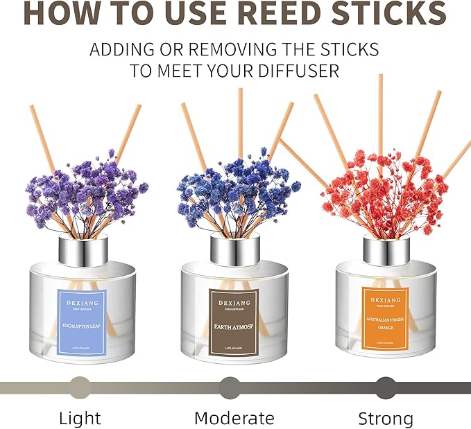 Sweet Dream Reed Diffuser Set - 3.38 fl oz (100ml) Essential Oil with 6 Reed Sticks | Home & Bathroom Decor